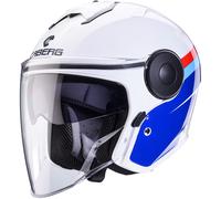Caberg Soho Motorbike Motorcycle Open-Face Helmet - Zephir White / Blue / Red