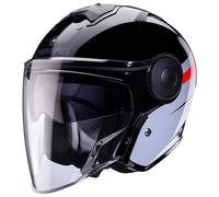 Caberg Soho Open Face Moto Motorcycle Motorbike Helmet Zephir Black / Grey / Red