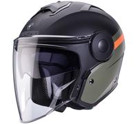 Caberg Soho Zephir Jet Helmet, black matt/olive/orange, size XS (53/54)