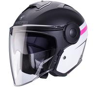 Caberg Soho Zephir Jet Helmet, black matt/white/pink, size XS (53/54)