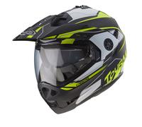 Caberg Tourmax Motorcycle Helmet Marathon Matt Black White Yellow Fluo