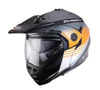 Caberg Tourmax Motorcycle Helmet Titan Matt Gun Metal/Orange/White - Small