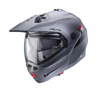 Caberg Tourmax X Plain Flip Adventure Motorcycle Helmet Dual Sport Black White