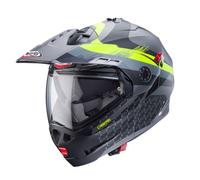 Caberg Tourmax X Sarabe Motorcycle Motorbike Matt Gun Metal/Black/Yellow Flip Up