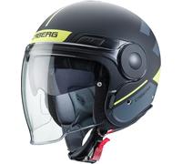 Caberg Uptown Loft Jet Helmet, black matt/green, size XS (53/54)