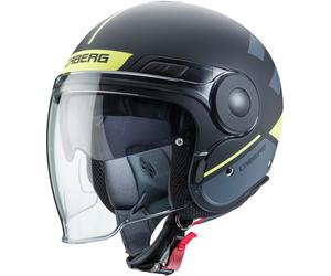 Caberg Uptown Loft Jet Helmet, black matt/green, size XS (53/54)