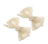 Cabilock 1 Pair Bowknot Rhinestone Shoe Clips Lightweight and Comfortable Wear Decorative Shoe Charm Fasteners for Women Party and Daily Wear