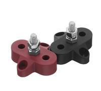 Cabilock 1 Pair M6 Single Junction Post Battery Ground Car Rv Electrical Distribution Terminal Block for Vehicle Boat Truck Power Connection