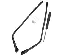 Cabilock 1 Pair Metal Glasses Arm Legs Replacement Eyeglasses Temples Streamlined Design Stylish Black Easy to Install Ease Pressure on Ear for Near-sighted Groups