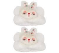 Cabilock 1 Pair of White Coral Fleece Wristbands for Face Washing and Spa, Portable and Practical Wristbands for Women with Comfortable and Fashionable Design