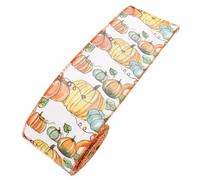Cabilock 1 Roll of Polyester Pumpkin Pattern Ribbon and Beautiful Appearance Featuring Delicate Fine Details for Thanksgiving Day Decoration and Party Decoration for DIY Harvest Season