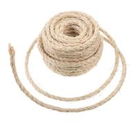 Cabilock 1 Roll Sisal Hemp Rope Cat Scratcher Replacement Sturdy DIY Repairing Rope with Natural Beige Colour Rough Lines Simple Design for Wooden Furniture and Cat Tree