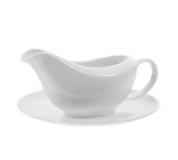Cabilock 1 Set Gravy Boat Sauce Dish Small Saucer Ceramic Seasoning Dipping Tray White