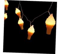 Cabilock 1 Set LED Ice Cream String Lights Warm Lights for Room Restaurant Decor Battery Operated Batteries Not Included