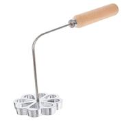 Cabilock 10.2 Inch Non-Stick Fried Snack Mold Flower Shape Frying Mould with Handle for Oil Dough Fritter and Shrimp Cake Cooking