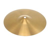 Cabilock 10 Inch Brass Drum Cymbal Crash Ride for Drum Set, Golden Finish, Not Easy to Deformation, Support Professional Performance, for Students and Beginners in Percussion Instruments