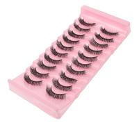 Cabilock 10 Pairs 7D Curl Long False Eyelashes Natural Thick Volume False Lashes for Women Makeup Enhancing Eye Look