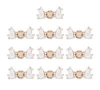Cabilock 10 Pairs Vintage Metal Rabbit Buckle Coat Clips Sweater Closure Fasteners Cardigan Hooks for Overcoat Sewing Crafts