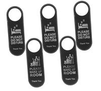 Cabilock 10 Pcs Double Sided Do Not Disturb and Please Make Up Room Door Hanger Signs for Hotel Bedroom Hanging Knob Signs for Office Bar Club Easy to Hang and Read