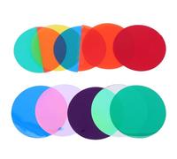 Cabilock 10 Pcs Gel Sheets Light Change Colour Sheets Self-Adhesive PVC Film Lighting Gels High-Transparency Diffusion for Fixtures Spotlights in Offices and Outdoor Landscape