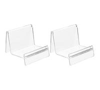 Cabilock 10 Pcs Transparent Display Stand Handbag Organizer Wallet Display Rack Purse Holder Wallet Holder Bag Organizer for Tote Wallet Display Bracket Clear Riser Shelf Easel Jewelry