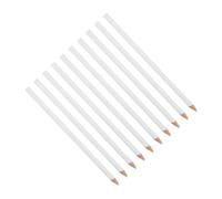 Cabilock 10 Pcs White Carpenter Chalk Pencils for Fabric Glass Ceramic Marking Tailor Sewing Craft with Wood Construction Portable Multipurpose Wax Crayons for Students Artists