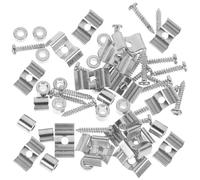 Cabilock 10 Set Electric Guitar String Trees Retainers with Screws Silver String Tension Guides for Bass Guitar Reduce Friction Easy Installation Accessories