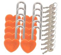 Cabilock 10 Sets Halloween-Themed Mini Heart-Shaped Padlocks with Keys for Treasure Chests Storage Boxes Jewelry Cases Suitcases Handbags Creative Festive Decorative Locks