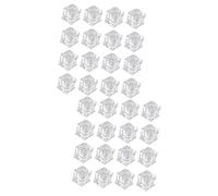 Cabilock 100 pcs Clear Acrylic Fake Ice Cubes Realistic Crystal Decorative Props for Photography Beverage Display Reusable Lightweight Acrylic Cubes for Home Shop Restaurant Use