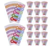 Cabilock 1000pcs Colorful Cat Paw Seal Stickers for Baking Cake Box Sealing, Self-Adhesive Long Labels for Homemade Treats and Pastry Bags, 10 Packs