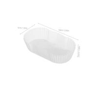 Cabilock 1000pcs Oval Shaped Cake Cups Non-Stick Baking Liners for Bread Loaf Muffins White Disposable Paper Wrappers Suitable for Mini to Large Muffin Pans Home Kitchen Party Use