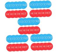 Cabilock 100pcs Acrylic Hot Cold Water Labels for Bathroom Sinks Tile Stickers for Tub