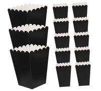 Cabilock 100Pcs Black Paper Popcorn Boxes for Party Snacks and Wedding Favors, Popcorn Storage Containers for Movie Night and Event Supplies