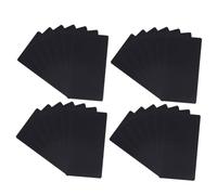 Cabilock 100pcs Blank Metal Name Cards Thin DIY Engraved Business Cards Smooth Surface for Stamping and Printing Black