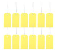Cabilock 100pcs Blank PVC Luggage Tags with Iron Wire Reusable Writable Shipping Tags for Travel Suitcase and Backpack Well Labeled and Organised for Supermarkets and Homes