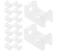 Cabilock 100pcs Cable Tie Mounts Saddle Shape Cable Holders with Screw Hole Base Sturdy Materials Versatile Applications Preventing Slippage for Home and Industrial Management