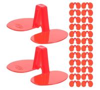 Cabilock 100pcs Chicken Peepers Blinders Anti Peeping Glasses for Chickens, Abs Red Size L, for Hens, Free Range and Caged Poultry