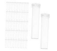 Cabilock 100pcs Clear Plastic Floral Water Tubes for Plant Propagation Station Evaporation Resistant Hydration Holders for Flower Arrangements Desktop Home Office Garden Use