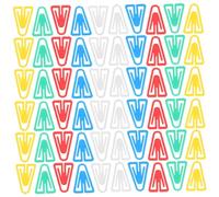 Cabilock 100pcs Colorful Mini Paper Clips Decorative Plastic Clips for Office School File Organizing Creative Non-deforming Lightweight Stationery Supplies