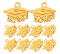 Cabilock 100pcs DIY Graduation Accessories Alloy Keychains with Graduation Hat Pendant and Memorial Tassel Charm Creative Versatile Use for Birthdays and Anniversaries