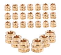 Cabilock 100pcs Female Thread Brass Embedment Nuts Knurled Heat-set Insert for Printing Parts Plastic Shell Automotive Laptop Material