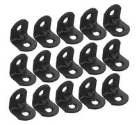 Cabilock 100pcs Heavy Duty Black Iron Corner Brackets Shelf Corner Support for Wood Shelving Metal Braces for Wall Storage Workshop Garage Use