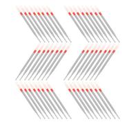 Cabilock 100pcs High Temperature Disappearing Pen Refill Heat Erasable Fabric Pen Silver Auto Fading Heat Activated Disappearance Abs Liquid Ink for Garments Clothing Design and Embroidery