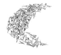 Cabilock 100pcs Mini Alligator Clips Christmas Flower Decoration Clip Fish Mouth Clamps for Wreath Tree Decorations Holiday DIY Crafts