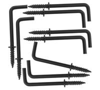 Cabilock 100pcs Mini Right Angle Screw Hooks Self Tapping Shape Hooks for Wall Mounting Secure Hanging of Jewelry Art and Decor Antique Square Bend Design for Easy Installation