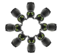 Cabilock 100pcs Miniature Ghost Cat Figurines Halloween Horror Kitten Fairy Garden Accessories Tiny Animal Statues for Party Favors Tabletop Craft Tombstone Scene Indoor Decoration