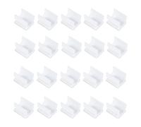 Cabilock 100Pcs Pen Holder Clips Pen Adhesive Clip Holder for sticking on White Board Desk Computer Refrigerator Wall (White), 1.6X1.3X1.1CM (473122156LACX)