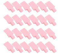 Cabilock 100pcs Pink Square Head Kraft Paper Jewelry Price Tag Stickers Adhesive Labels for Rings Bracelets Display Pricemarker Tags for Jewelry Retail