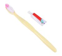 Cabilock 100pcs Portable Disposable Travel Toothbrush Set with Small Toothpaste, Individually Wrapped Plastic Manual Toothbrushes for Trip and Hotel Use