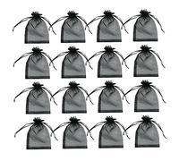 Cabilock 100pcs present Storage Bag Lightweight Black Pearl Gauze Pouch for Candy Snacks Cookies and Parties and Special Occasions